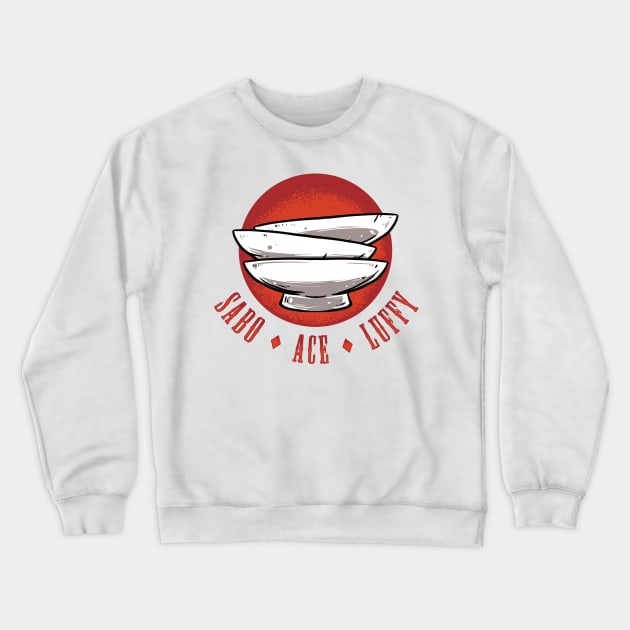 Sabo Ace Luffy Brotherhood Crewneck Sweatshirt by mazyoy